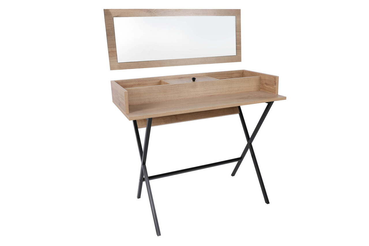 Masa de machiaj, Hanah Home, Zurich, Nuc / Negru - imagine 7